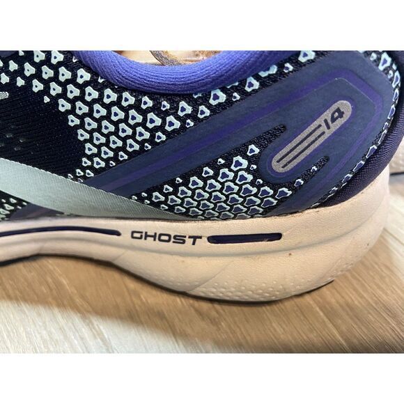 Brooks Ghost 14 Shoes Womens 10 Blue Running Walking Athletic Sneakers‎ Jog Walk - Picture 7 of 12